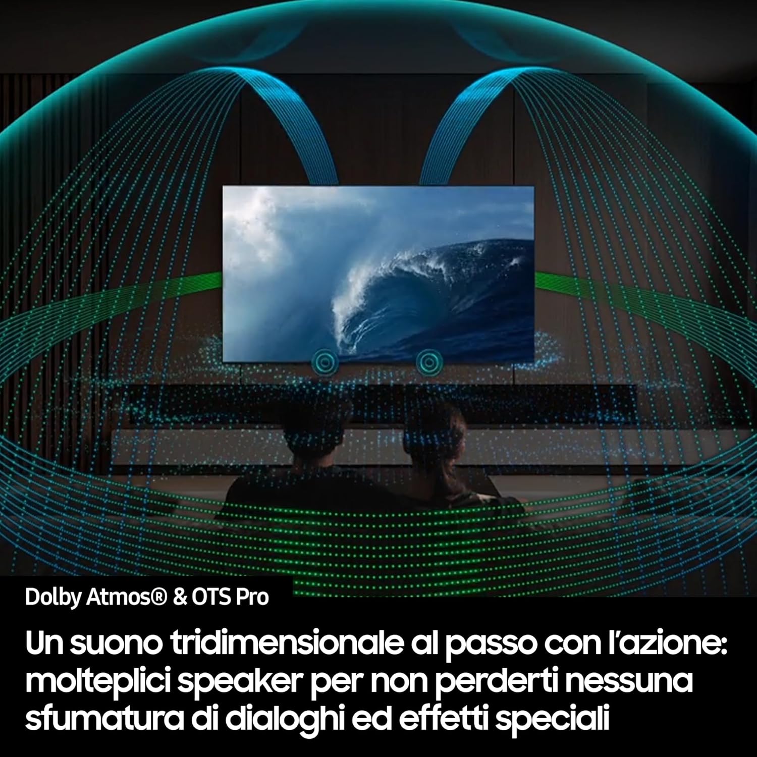 OLED 4K Vision AI Smart TV 65'' QE65S95FAEXZT, NQ4 AI Gen4 Processor, 4K AI Upscaling, Glare Free, Dolby Atmos & OTS+, Infinity One Design, PACCHETTO INTRATTENIMENTO, 2025
