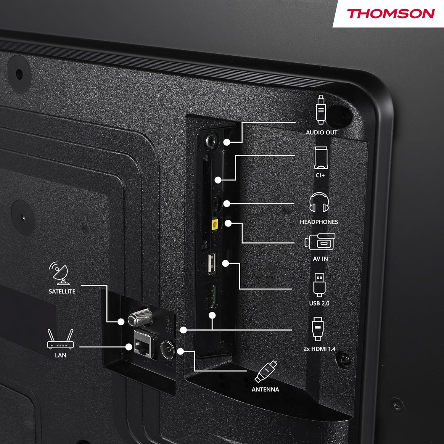 Thomson 40 Inch (100 cm) FHD Smart TV, Wi-Fi, Voice Control, HDR10, Dolby Audio, Triple-Tuner (Cable/Satellite/Antenna), HDMI, USB, 1 GB RAM, 4 GB Flash - 40FT2S35