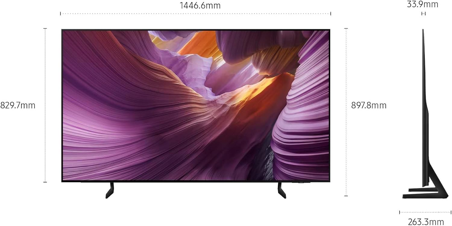 OLED 4K Vision AI Smart TV 65'' QE65S85FAEXZT, NQ4 AI Gen2 Processor, 4K AI Upscaling, Glare Free, Dolby Atmos & OTS Lite, Contour Design, PACCHETTO INTRATTENIMENTO, 2025