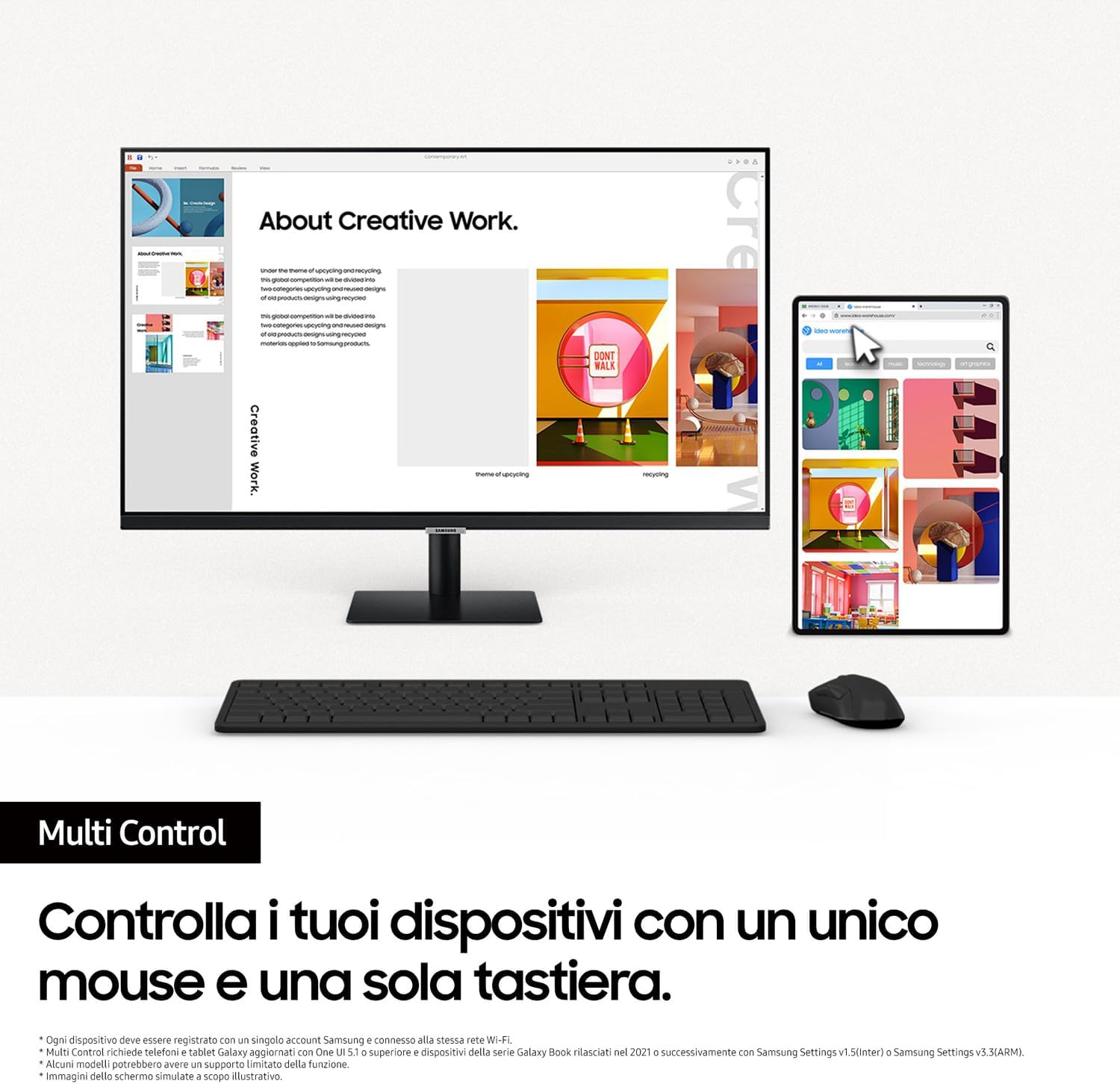 Smart Monitor M5 (S32DM502), Flat 32'', 1920x1080 (Full HD), Smart Hub with app of streaming, Office 365, Gaming Hub, Speaker integrati, Telecomando, Wi-Fi, HDMI, USB