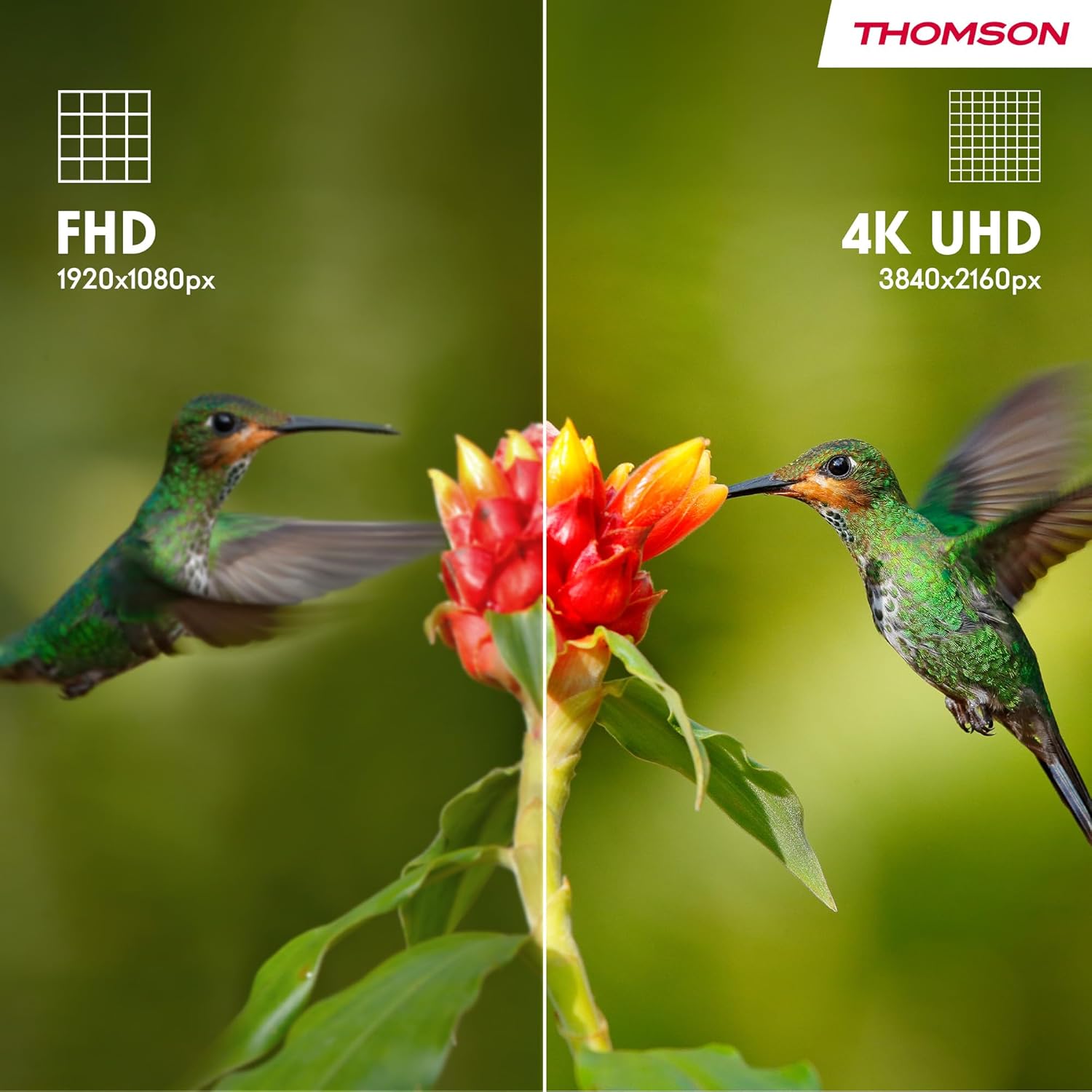 Thomson 43 Inch (109cm) 4K Ultra HD White Smart Google TV, Wi-Fi, Dolby Audio, HDR10, Bluetooth 5.1, Triple-Tuner (Cable/Satellite/Antenna), HDMI, CI+, A+ Pannello - 43UG4S14W
