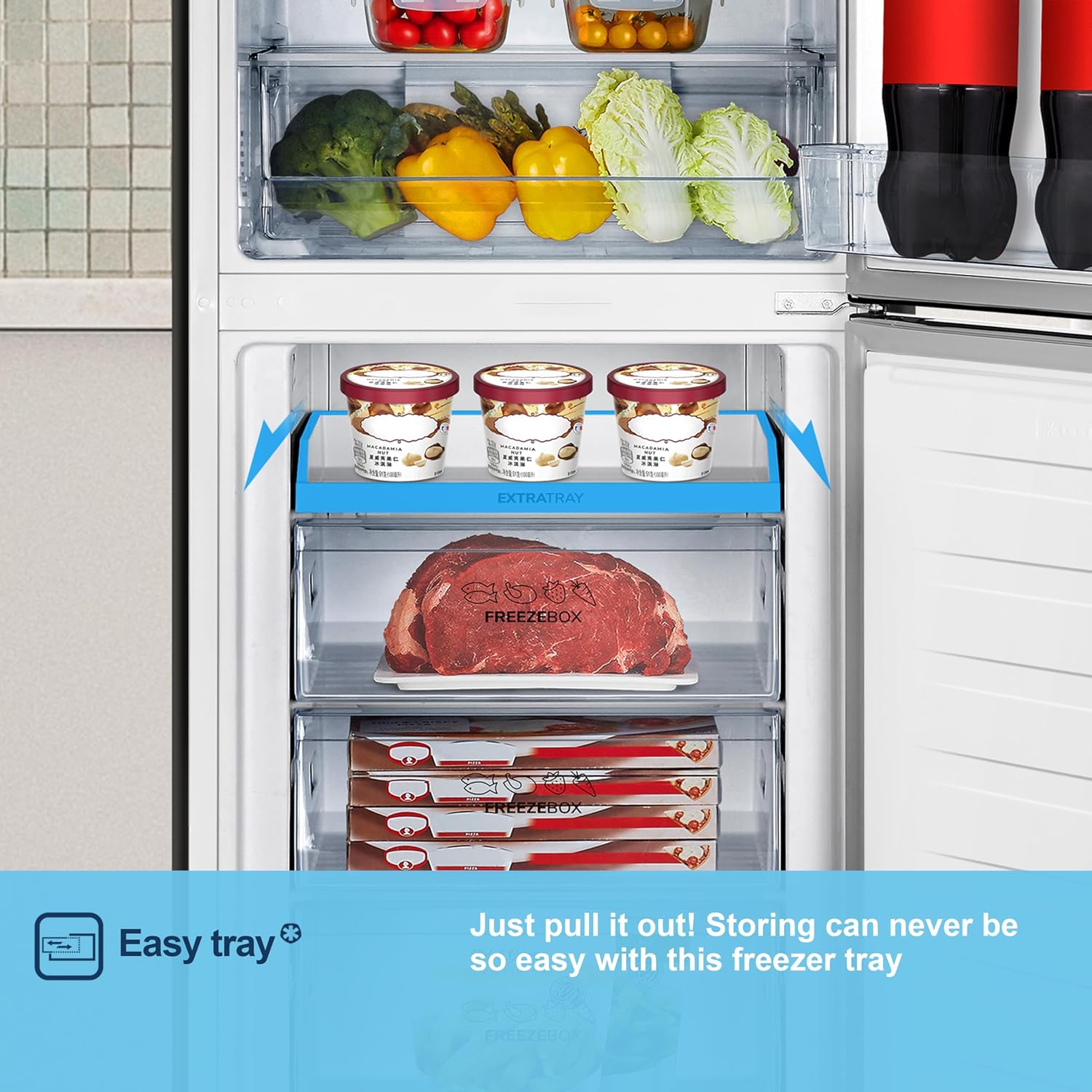Freestanding Fridge Freezer 256L Frost Free Water Dispenser White