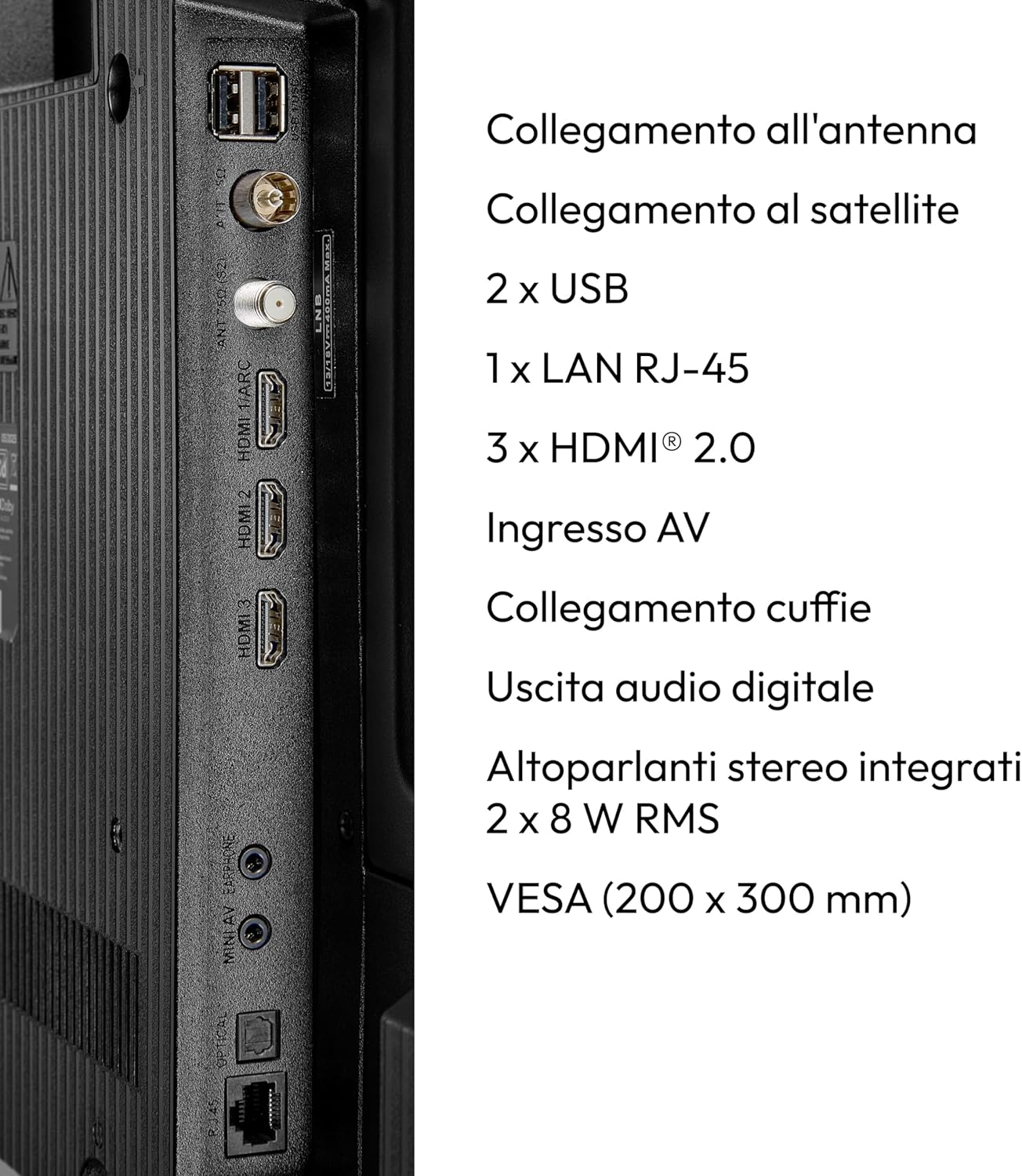 MEDION 125, 7 cm (50 Inch) TV Ultra HD (Smart-TV, HDR10, VIDAA Store, Netflix, Prime Video, Disney+, DAZN, Paramount+, HbbTV, PVR, Bluetooth), MD 850200