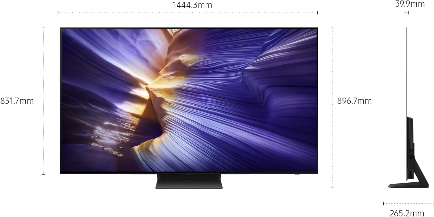 Smart TV 65'' QE65S94FATXZT OLED 4K, NQ4 AI Gen3 Processor, 4K AI Upscaling Pro, Motion Xcelerator 144Hz, Dolby Atmos & OTS Lite, LaserSlim Design, 2025