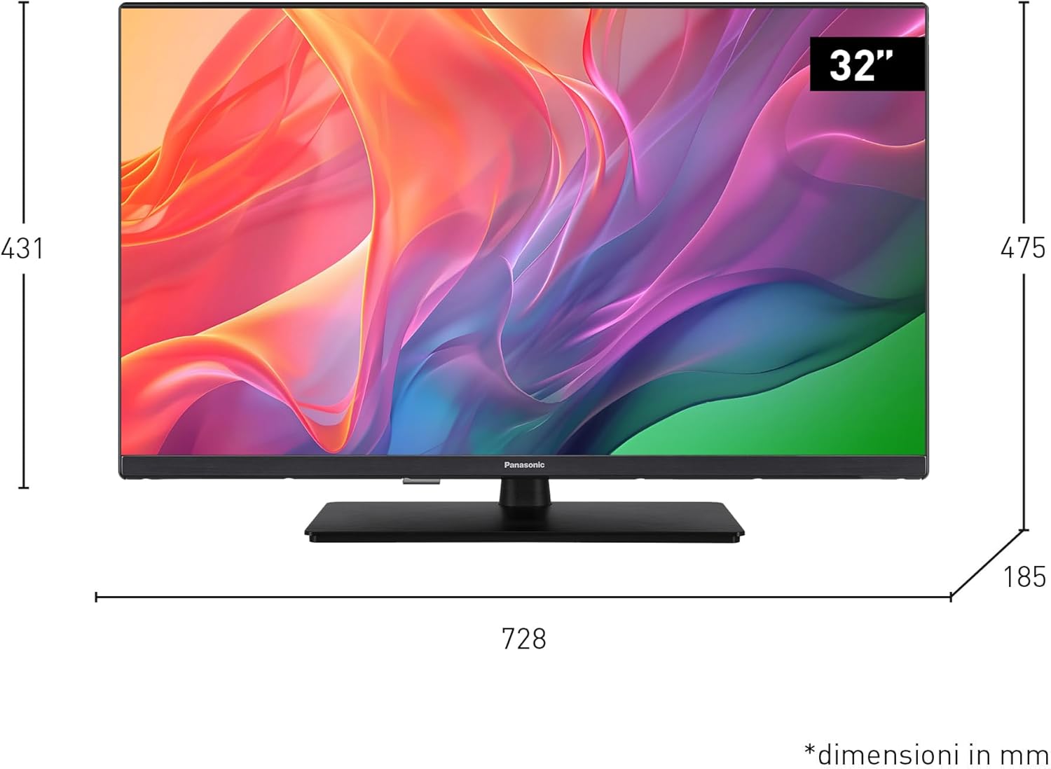 Panasonic TV-32S55AEZ, Series S55 32 Inch Smart TV LED Full HD, 2024, Fire TV, HD Colour Engine, HDR, Alexa Voice Control, Game Mode, Media Player, for un'Esperienza Viewing Ottimale