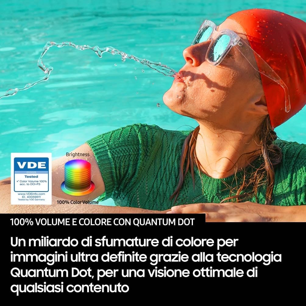 QLED 4K Vision AI Smart TV 50'' QE50Q7F4AUXZT, Q4 Processor, 100% Volume Colore with Quantum Dot, Motion Xcelerator, OTS Lite & Adaptive Sound, SlimLook Design, 2025