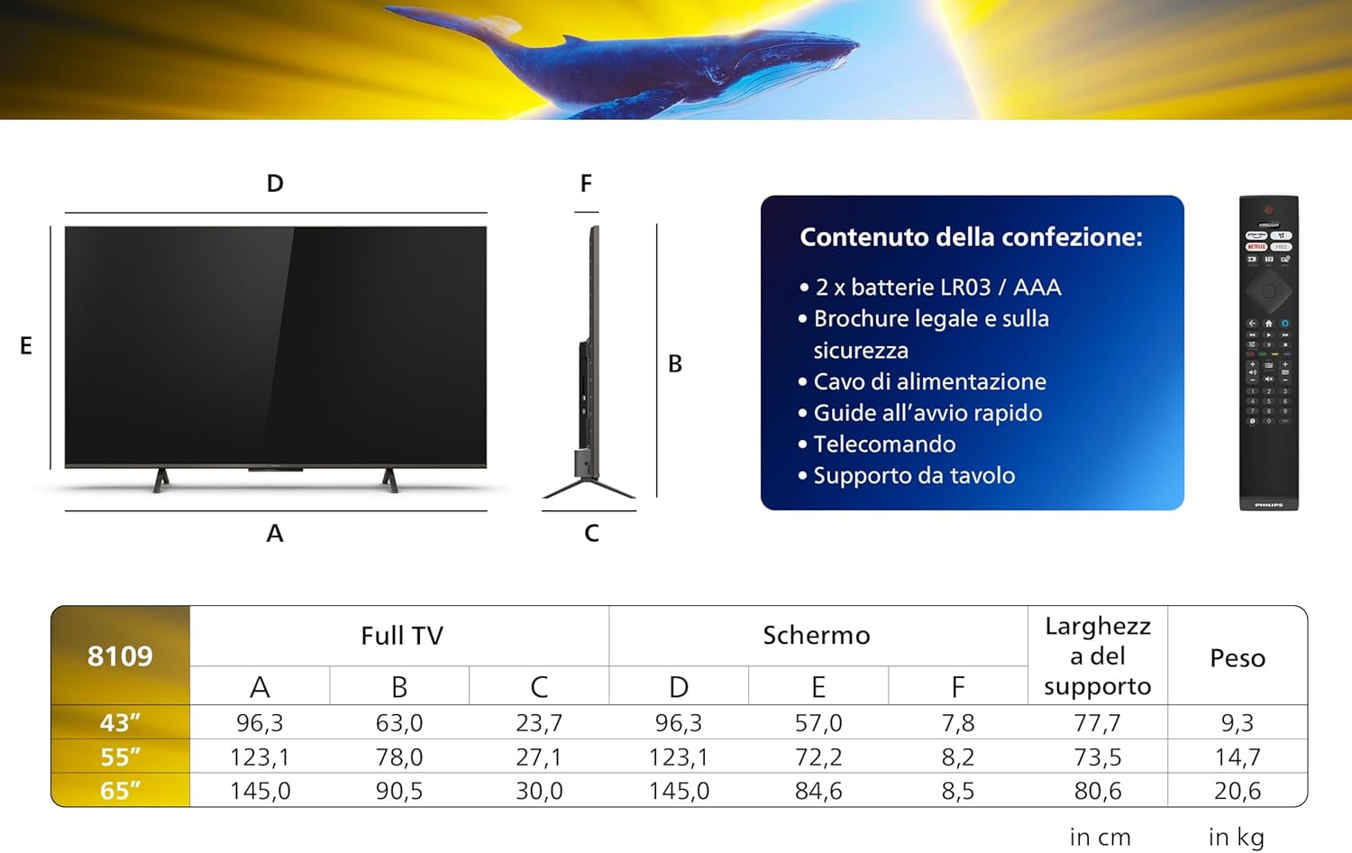 Ambilight 55PUS8109 4K LED Smart TV - Display 55'' with Platform Titan OS, Pixel Precise Ultra HD and Dolby Atmos Sound, Works with Alexa and Google Voice Assistant - Chrome Satinato