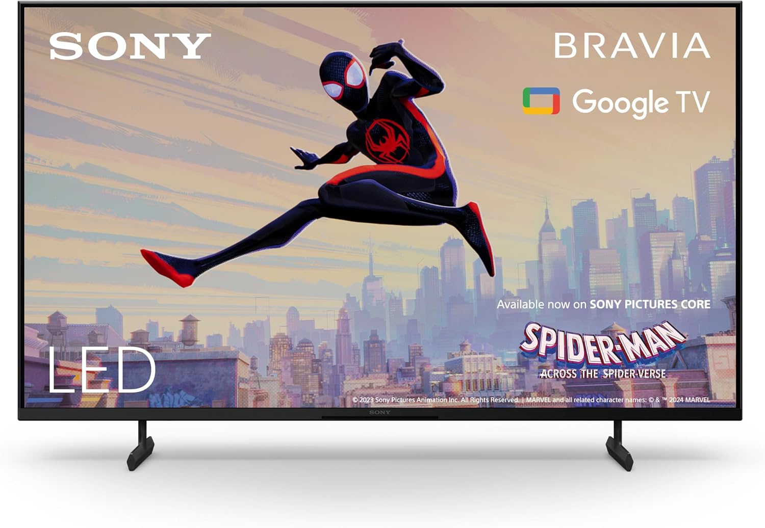 BRAVIA, KD-43X80L, LED, 4K HDR, Google TV, ECO PACK, BRAVIA CORE, Flush Surface Design, Black