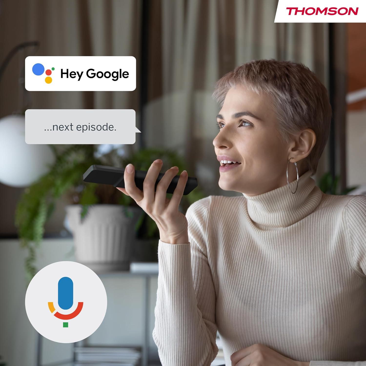 Thomson 43 Inch (109cm) 4K Ultra HD White Smart Google TV, Wi-Fi, Dolby Audio, HDR10, Bluetooth 5.1, Triple-Tuner (Cable/Satellite/Antenna), HDMI, CI+, A+ Pannello - 43UG4S14W