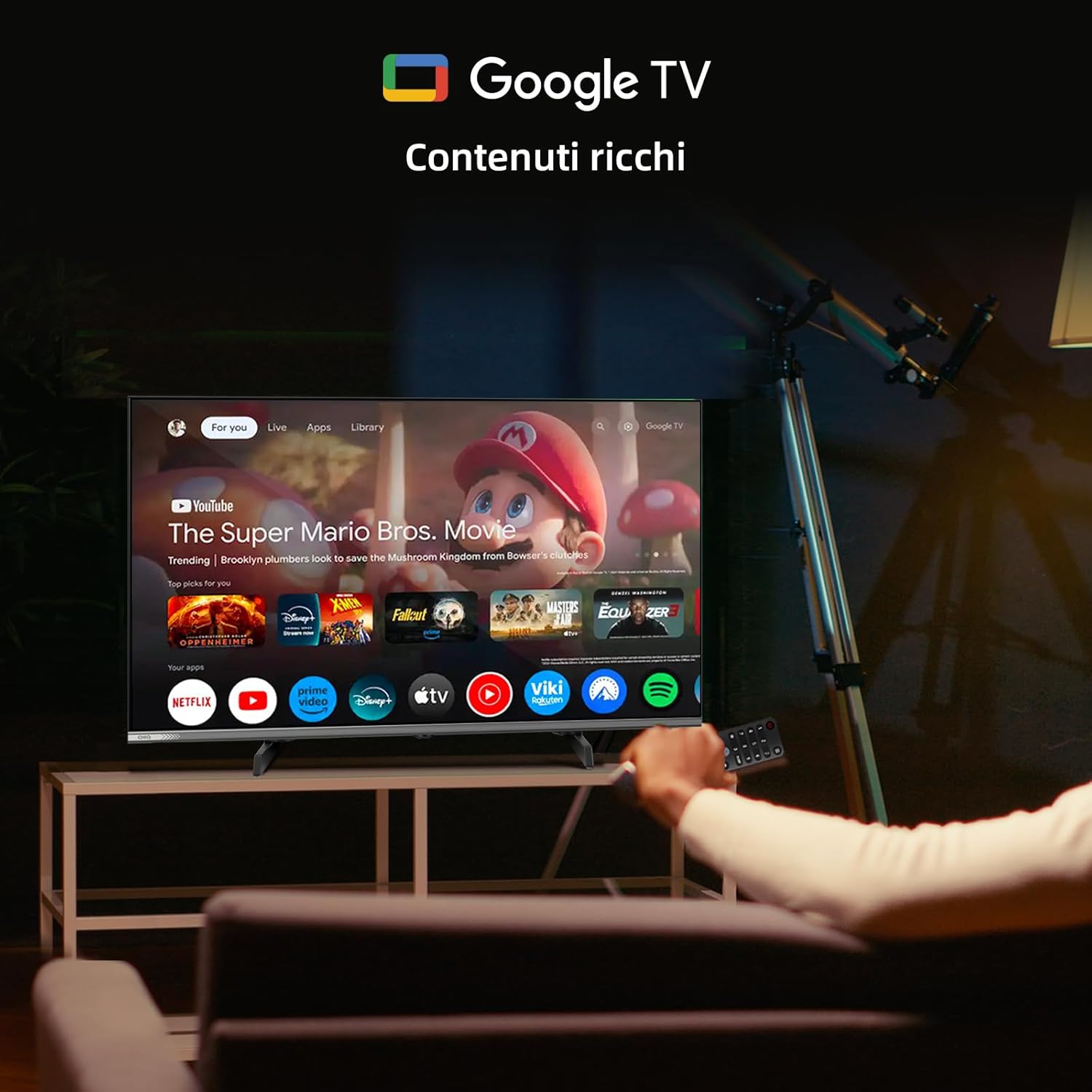 CHiQ TV 40 Inch (100cm) L40M9G, Smart TV, FHD, Google TV, HDR10, DVB-T2, Dolby Audio, Built-in Chromecast, HDMI*3, Frameless in Metal 2025
