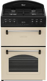 Dual Fuel Cooker 60cm 2 Ovens 4 Burner A Rated Cream