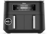 Dual Zone Digital Air Fryer 7.6L 6-in-1 Black