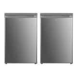 Freestanding Under Counter Fridge Freezer Set 136L 91L 55cm Inox