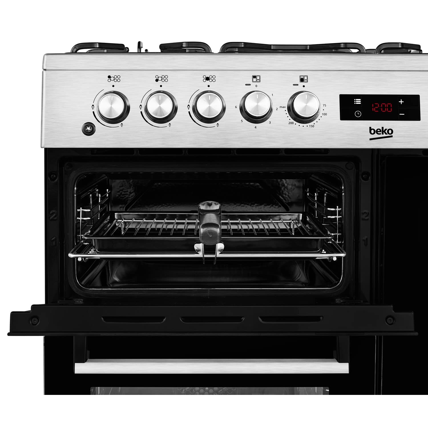 Freestanding Dual Fuel Range Cooker 156L 100cm Stainless Steel