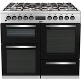 Freestanding Dual Fuel Range Cooker 156L 100cm Stainless Steel