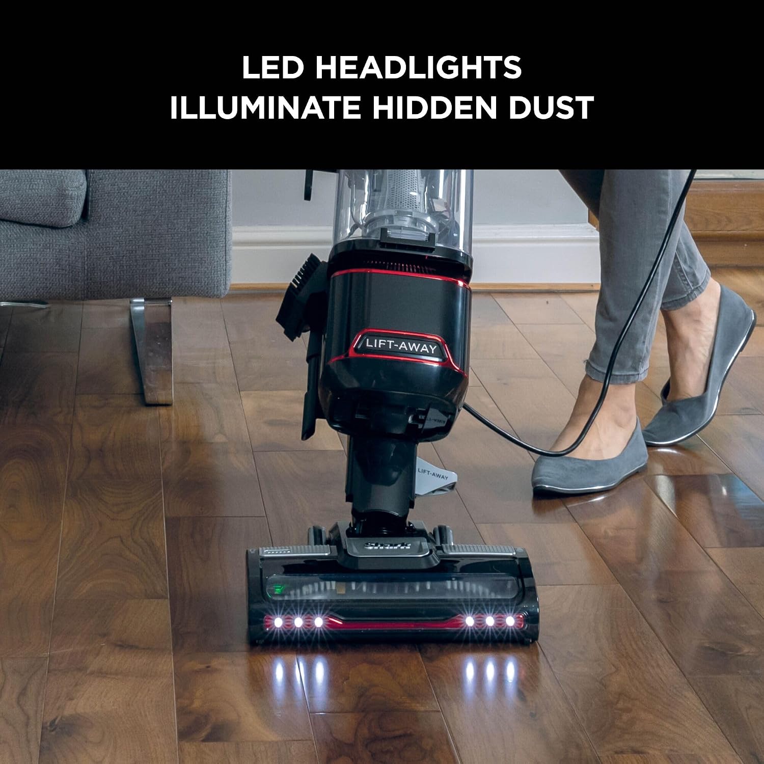 Corded Upright Vacuum Cleaner 1.1L Lift-Away Technology Red/Black