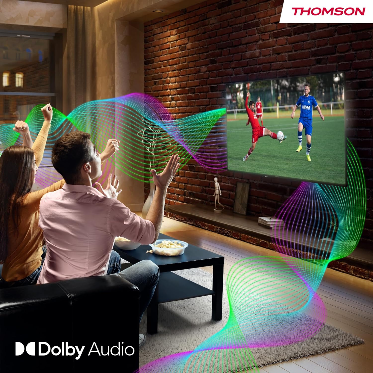 Thomson 43 Inch (109cm) 4K Ultra HD White Smart Google TV, Wi-Fi, Dolby Audio, HDR10, Bluetooth 5.1, Triple-Tuner (Cable/Satellite/Antenna), HDMI, CI+, A+ Pannello - 43UG4S14W