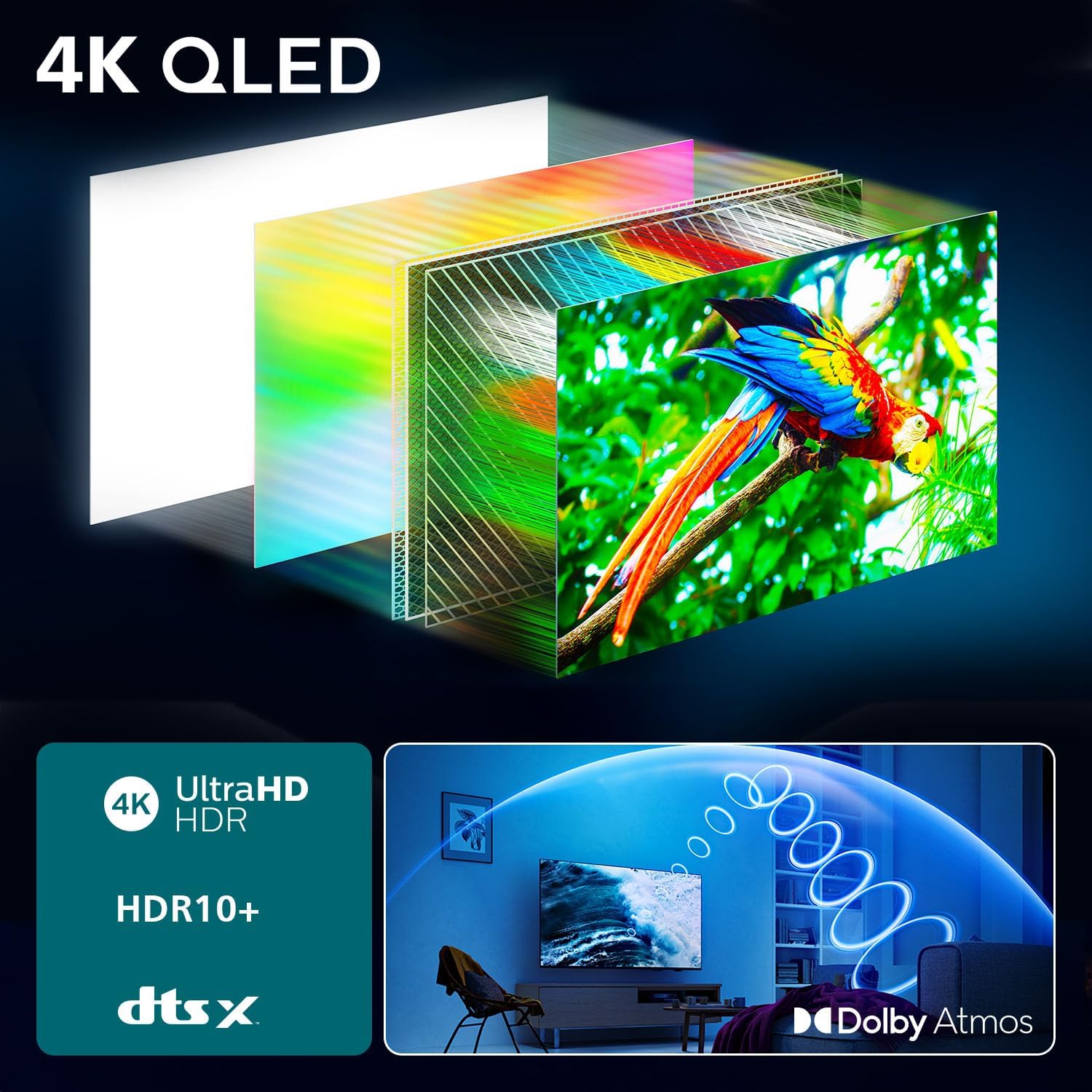 43PUS7810 4K LED Smart TV - Display 43'' with Platform Titan OS, Pixel Precise Ultra HD and Dolby Atmos Sound - Works with Alexa and Google Voice Assistant