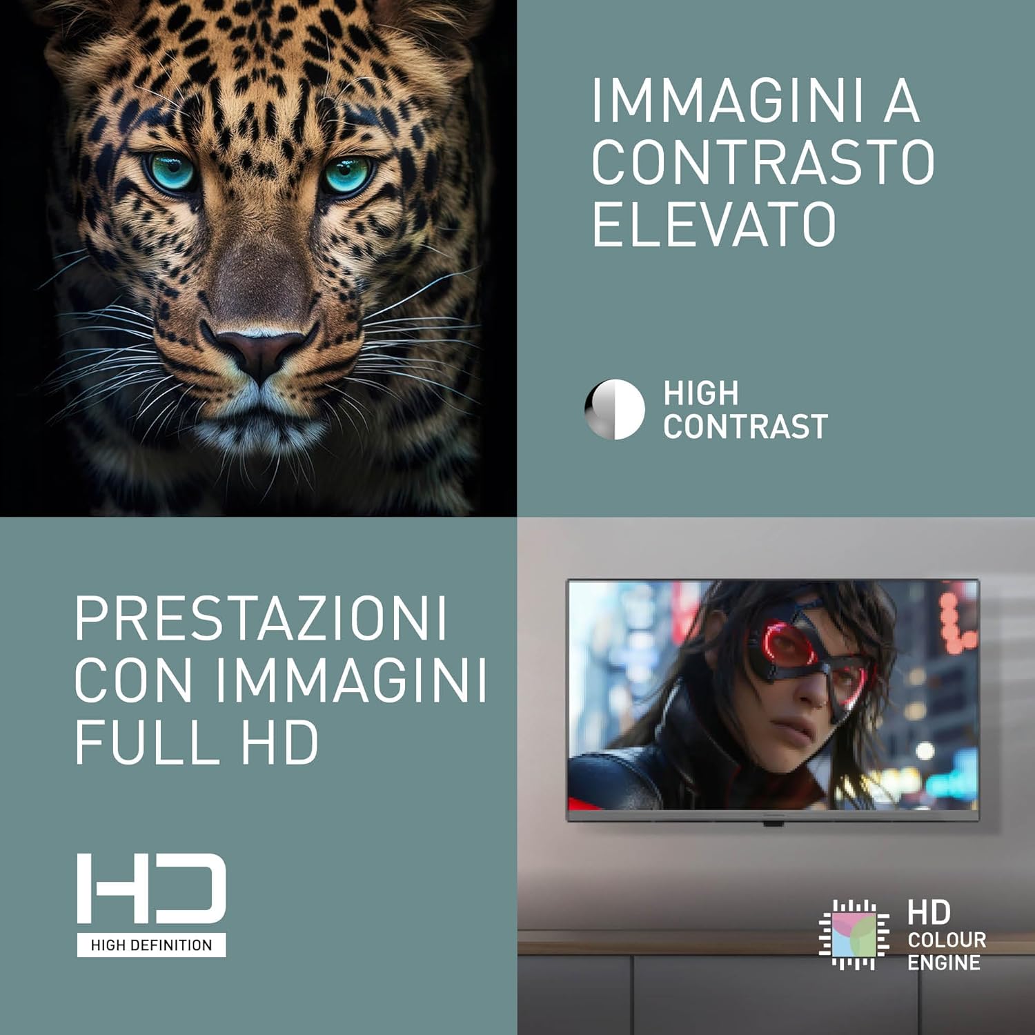 Panasonic TB-32S40AEZ, Series S40 32 Inch Smart TV LED HD, 2024, TiVo, Google and Alexa Voice Control, Game Mode, Media Player, HDR, HDMI, WLAN, for un'Esperienza Viewing Ottimale