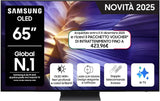 Smart TV 65'' QE65S94FATXZT OLED 4K, NQ4 AI Gen3 Processor, 4K AI Upscaling Pro, Motion Xcelerator 144Hz, Dolby Atmos & OTS Lite, LaserSlim Design, 2025