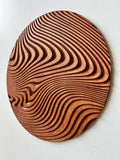 CARVED Geometric  Circle Wood Art, Wood Wall Art, Wall Decor, Rustic Wood Wall Art, Wood Wall Hanging, Housewarming Gift, Handmade